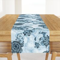 Morpheme in blues Floral garden Chintz