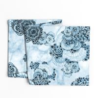 Morpheme in blues Floral garden Chintz