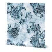 Morpheme in blues Floral garden Chintz