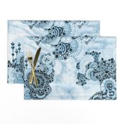 Morpheme in blues Floral garden Chintz