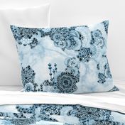 Morpheme in blues Floral garden Chintz