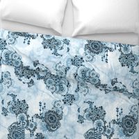 Morpheme in blues Floral garden Chintz