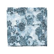 Morpheme in blues Floral garden Chintz