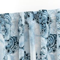 Morpheme in blues Floral garden Chintz