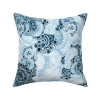 Morpheme in blues Floral garden Chintz