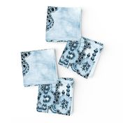 Morpheme in blues Floral garden Chintz