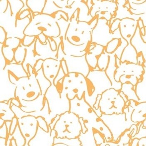 Clementine Outline Doodle Dogs, Midi Scale