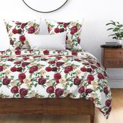 Burgundy Christmas Floral - Large