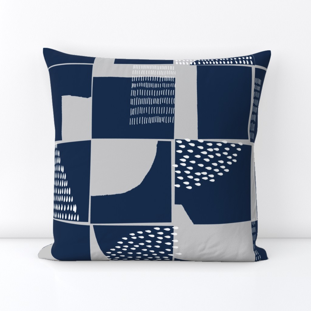 Navy Large Scale Abstract Texture