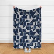 Navy Large Scale Abstract Texture