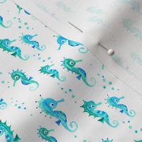 Watercolor seahorses - small