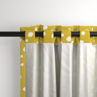 White dots on mustard / nursery baby kids simple design