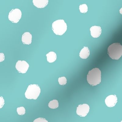 White dots on celadon / nursery baby kids simple design