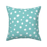 White dots on celadon / nursery baby kids simple design