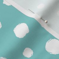 White dots on celadon / nursery baby kids simple design