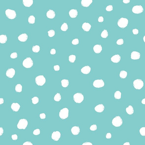 White dots on celadon / nursery baby kids simple design