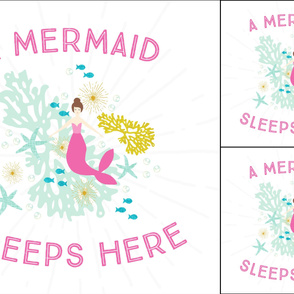 1 blanket + 2 loveys: pink maui a mermaid sleeps here brunette