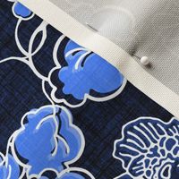 Split Yard  Two in One Cobalt Blue Floral