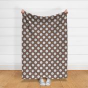  Three Inch Black and White Sports Volleyball Balls on  Taupe Brown