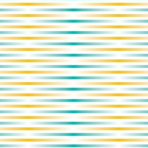 Ombre Stripes in Teal Blue and Ochre Yellow Ombre Gradation