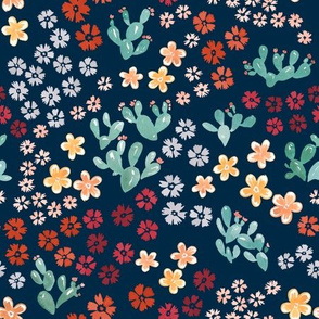 Ditsy Cactus Navy