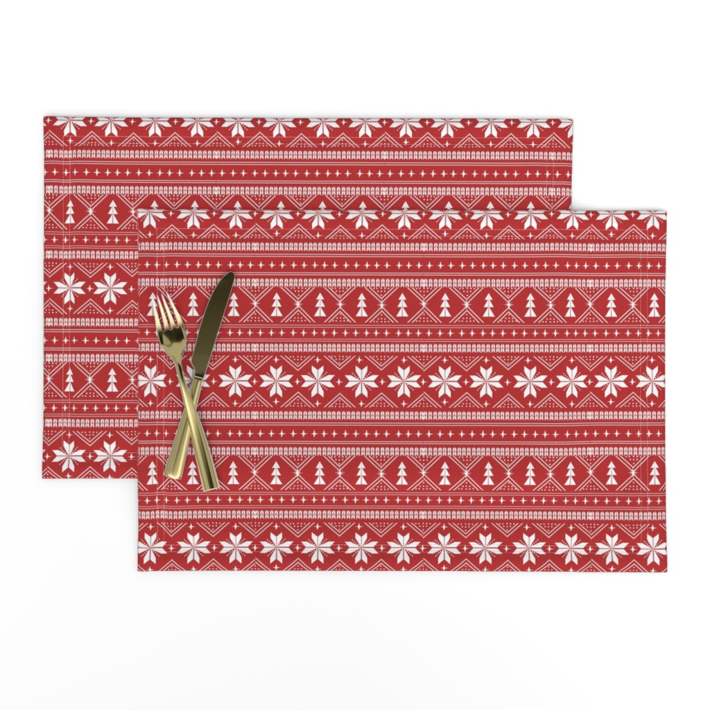 nordic christmas minimal sweater giftwrap holiday fabric red