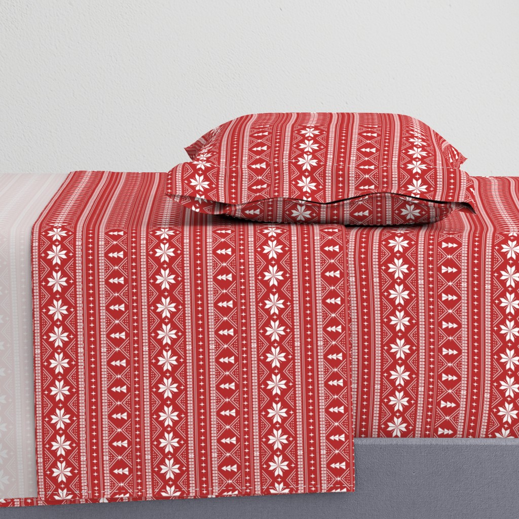 nordic christmas minimal sweater giftwrap holiday fabric red