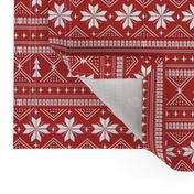 nordic christmas minimal sweater giftwrap holiday fabric red