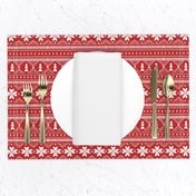 nordic christmas minimal sweater giftwrap holiday fabric red