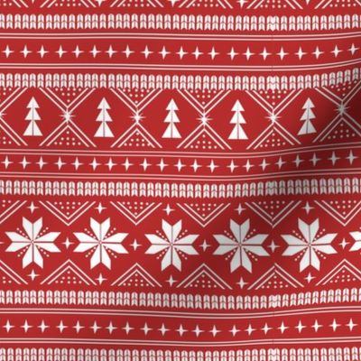 nordic christmas minimal sweater giftwrap holiday fabric red