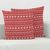 nordic christmas minimal sweater giftwrap holiday fabric red