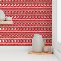 nordic christmas minimal sweater giftwrap holiday fabric red