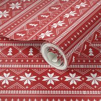 nordic christmas minimal sweater giftwrap holiday fabric red