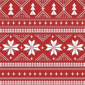 nordic christmas minimal sweater giftwrap holiday fabric red