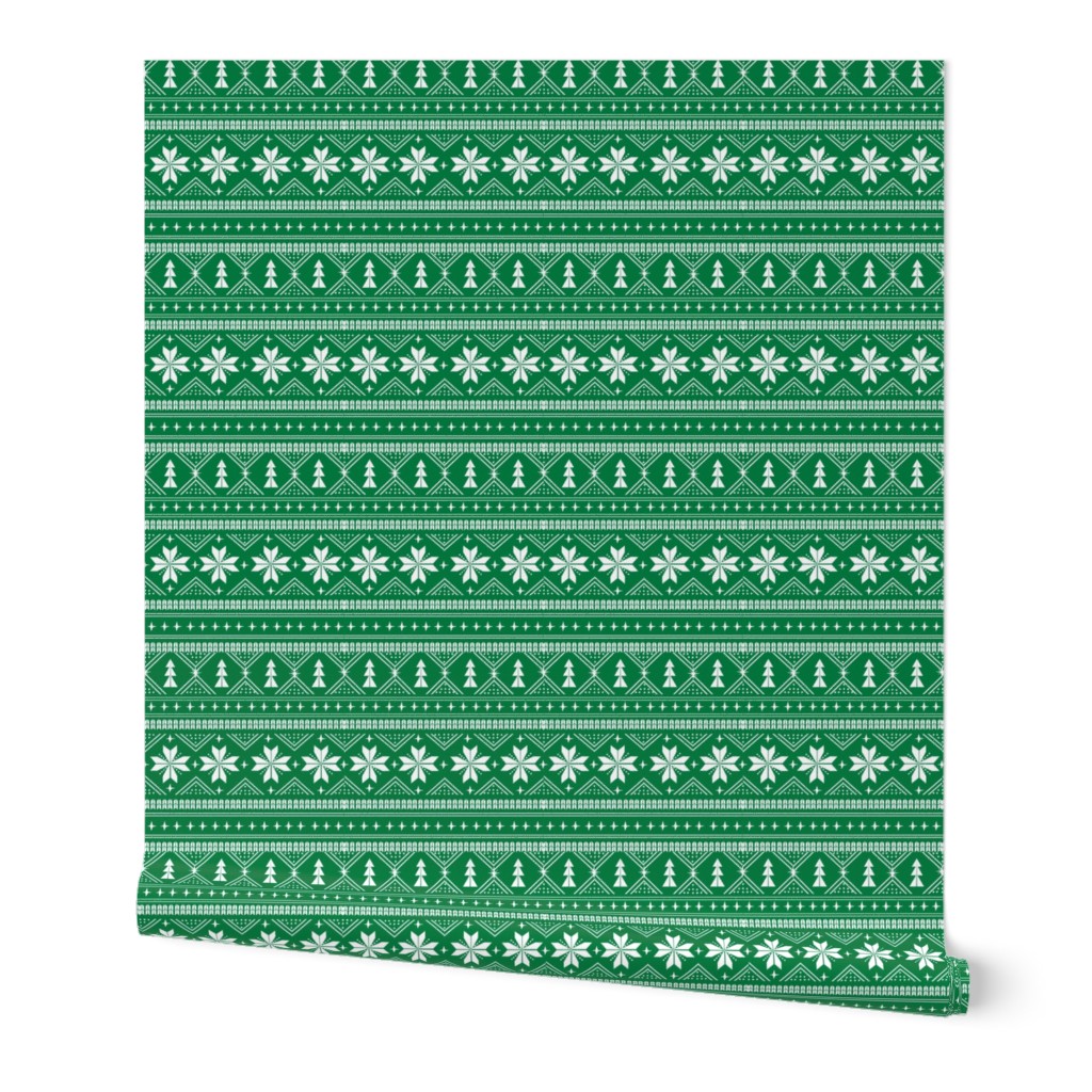 nordic christmas minimal sweater giftwrap holiday fabric green