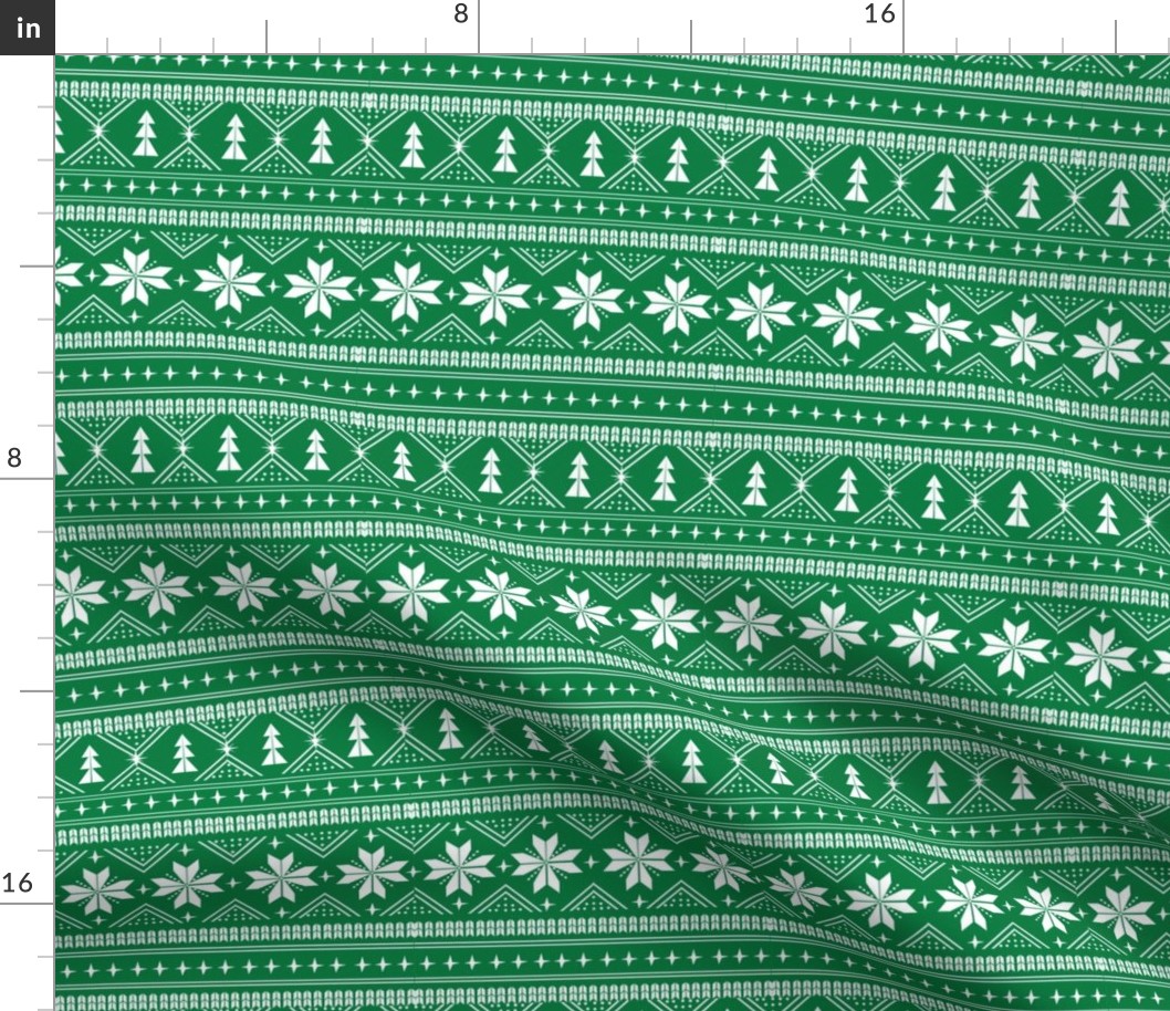 nordic christmas minimal sweater giftwrap holiday fabric green