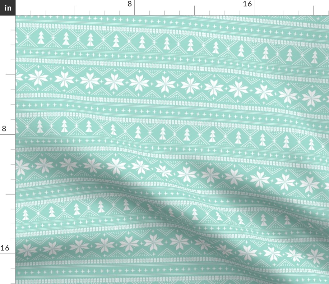 nordic christmas minimal sweater giftwrap holiday fabric icy blue