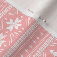 nordic christmas minimal sweater giftwrap holiday fabric pink