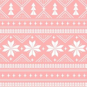 nordic christmas minimal sweater giftwrap holiday fabric pink
