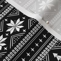 nordic christmas minimal sweater giftwrap holiday fabric black white