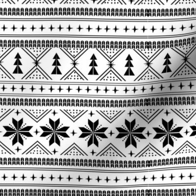 nordic christmas minimal sweater giftwrap holiday fabric white black