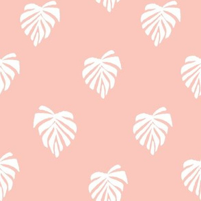 leaf // leaves tropical monstera plant palm springs vacation dusty pink