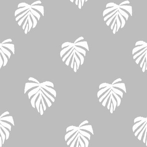 leaf // leaves tropical monstera plant palm springs vacation grey