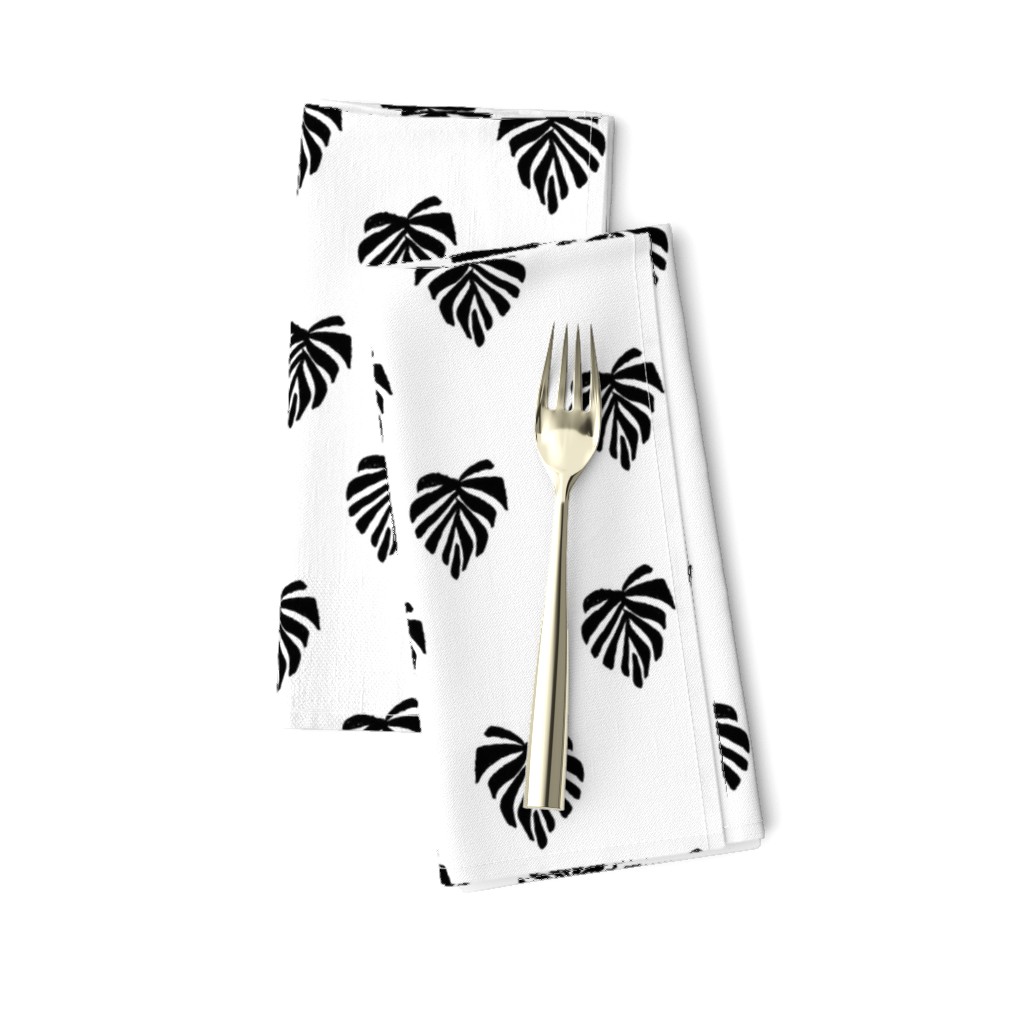 leaf // leaves tropical monstera plant palm springs vacation black white