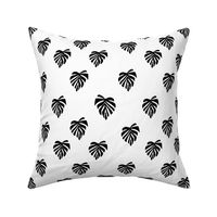 leaf // leaves tropical monstera plant palm springs vacation black white