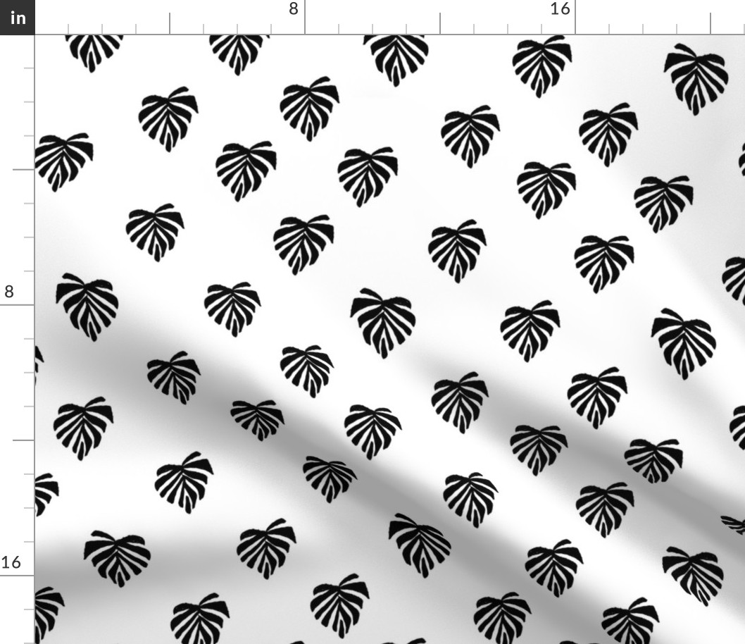 leaf // leaves tropical monstera plant palm springs vacation black white