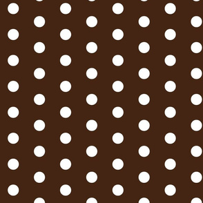 Dark Chocolate Brown  w/ White Dots 