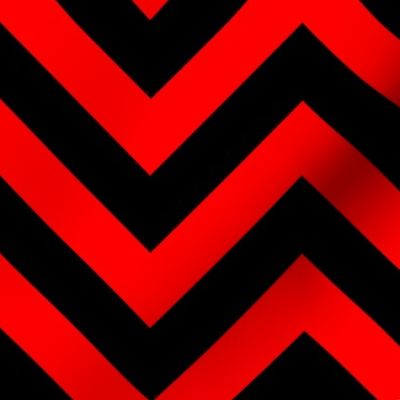 Six Inch Red and Black Chevron Stripes