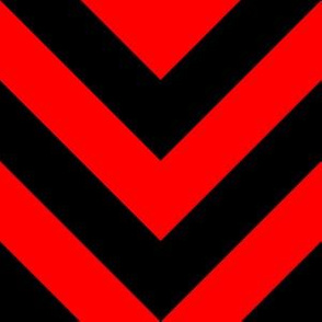 Six Inch Red and Black Chevron Stripes