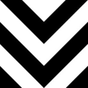 Six Inch Black and White Chevron Stripes